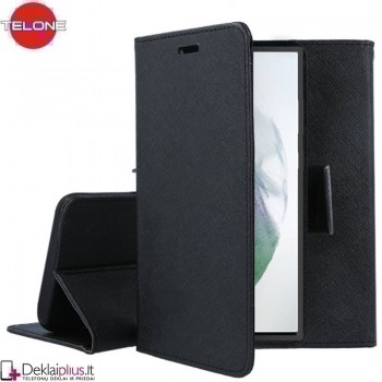 Telone dėklas su skyreliais - juodas (telefonams Samsung S22 Ultra)